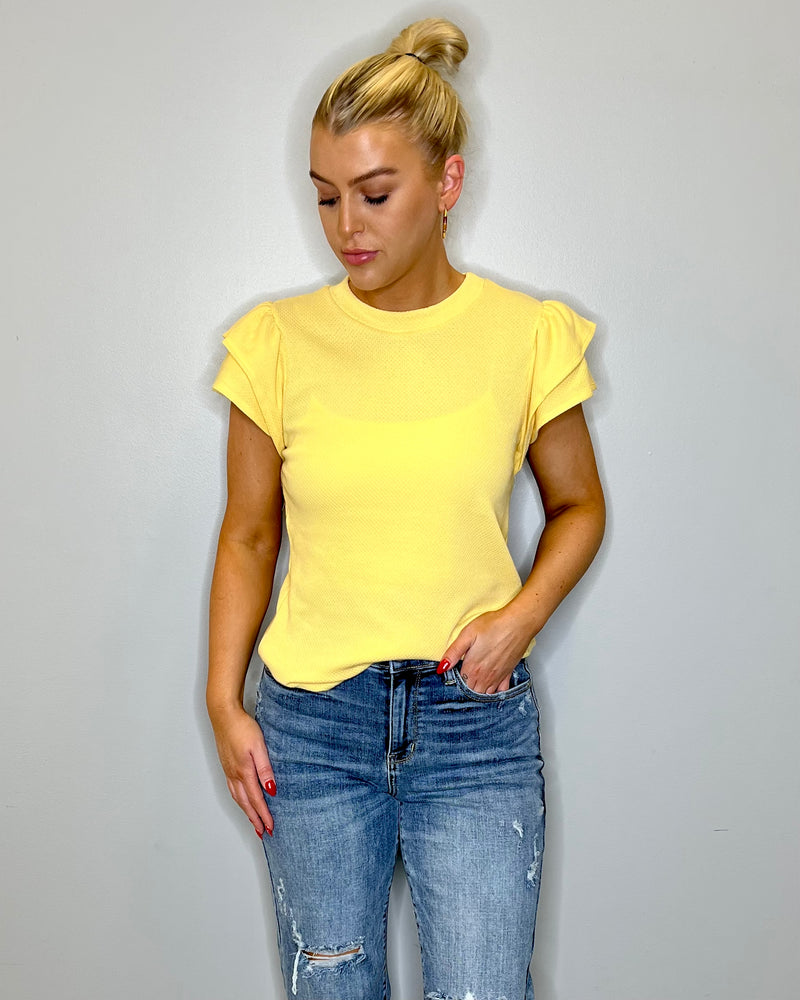 Sunshine Ruffle Top