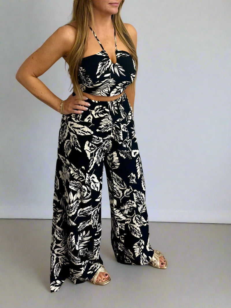 Dominican Pants-Black &White