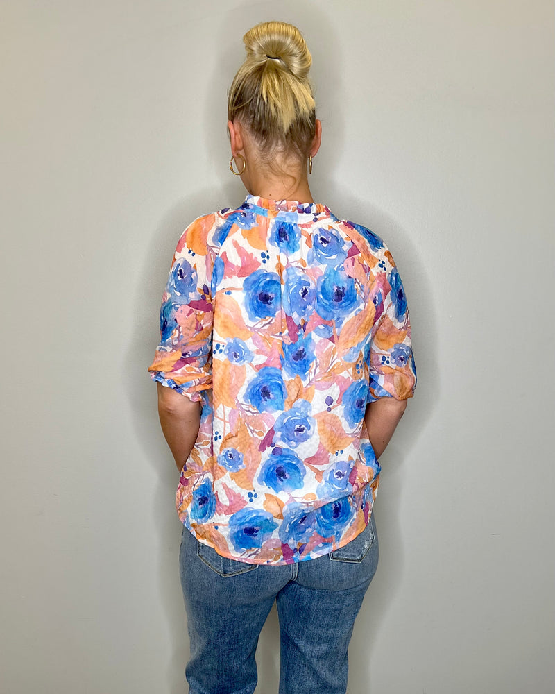 Watercolor Print Top