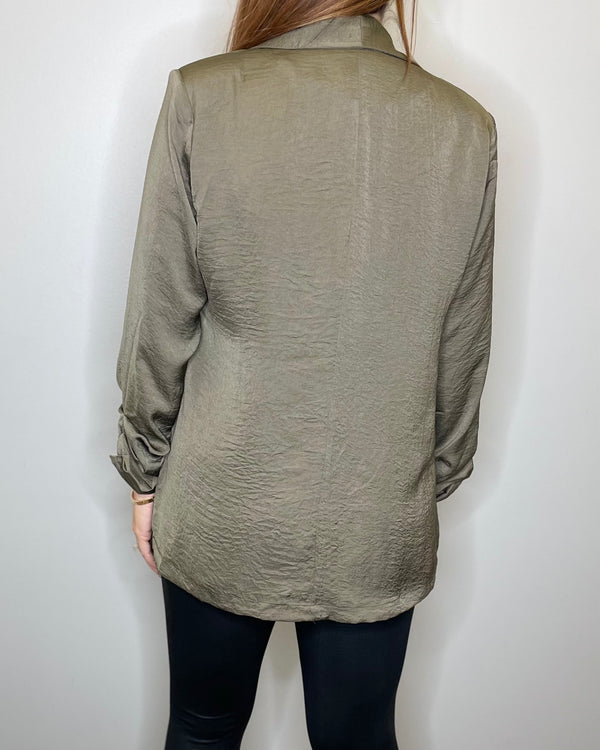 Satin Open Jacket