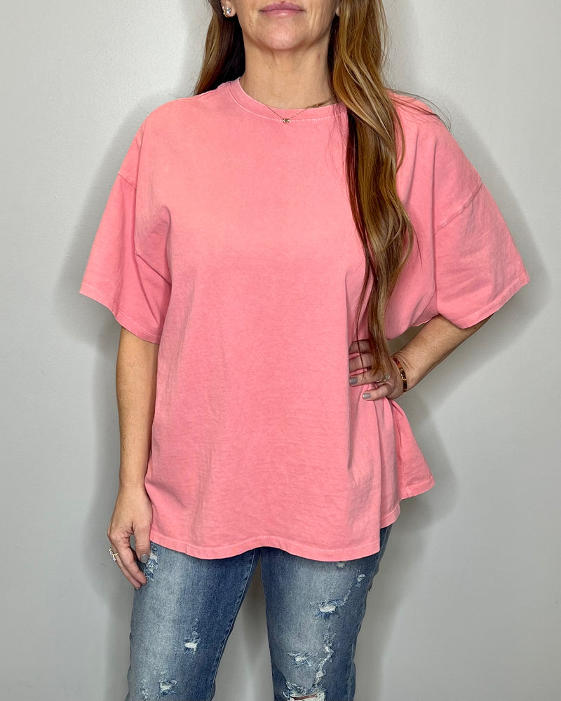 Coral Oversized Tee