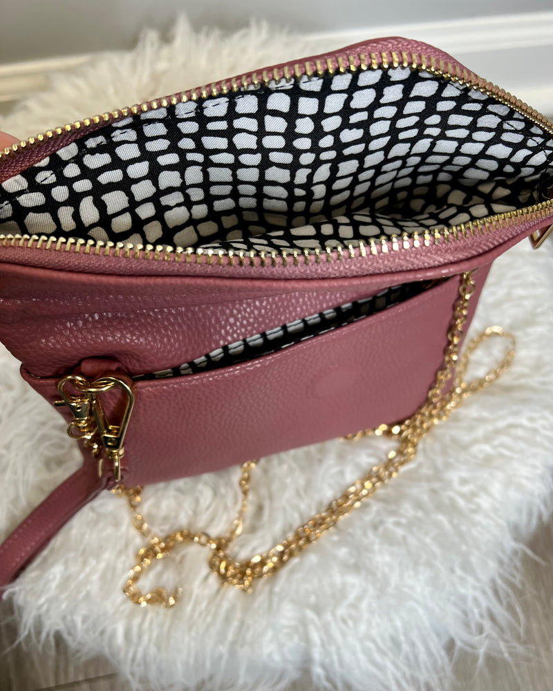 Zipper Flap Crossbody Bag