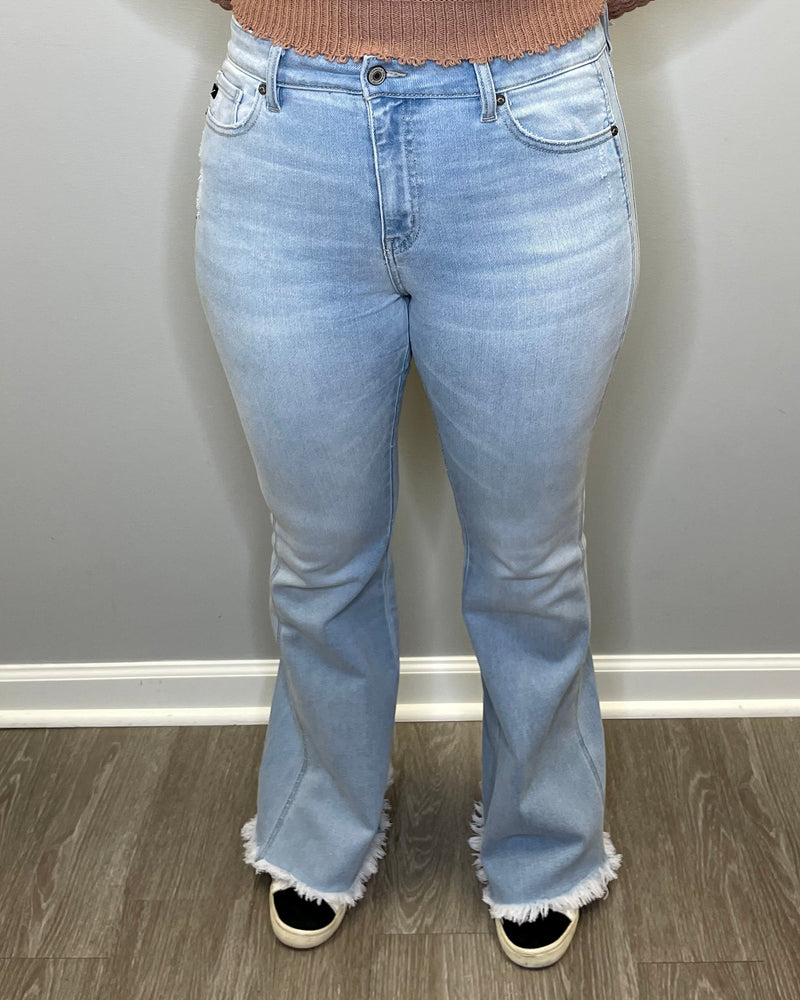 High Rise Curvy Flare Jeans