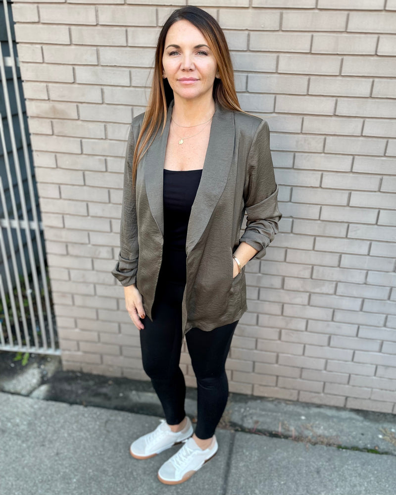 Satin Open Jacket