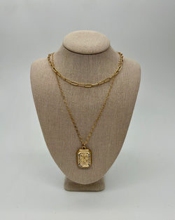 Initial Double Chain Necklace