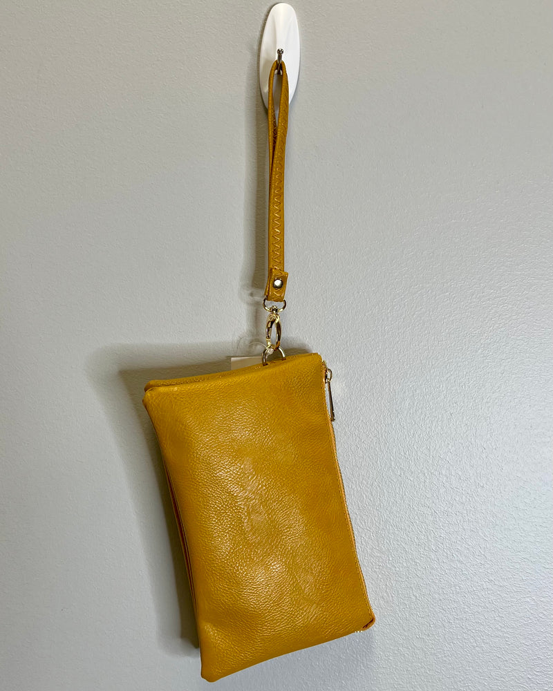 Mustard Wristlet/Crossbody