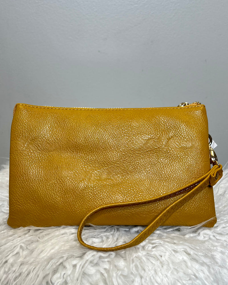 Mustard Wristlet/Crossbody