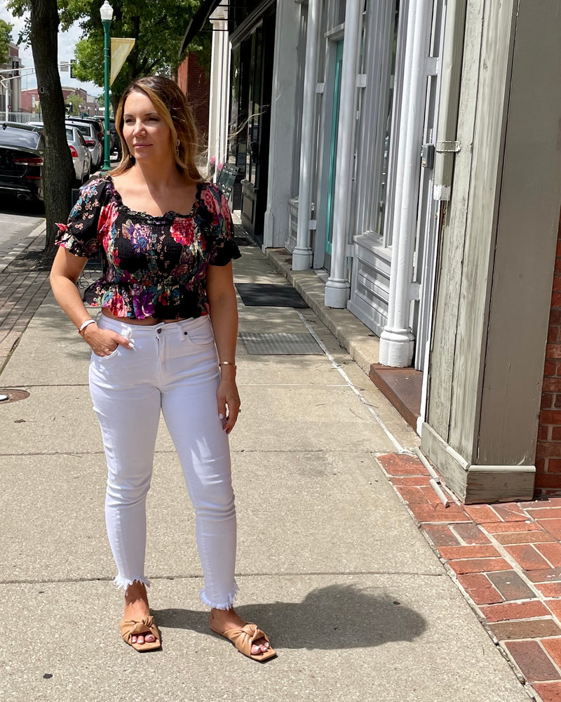 Dawn Floral Peplum top