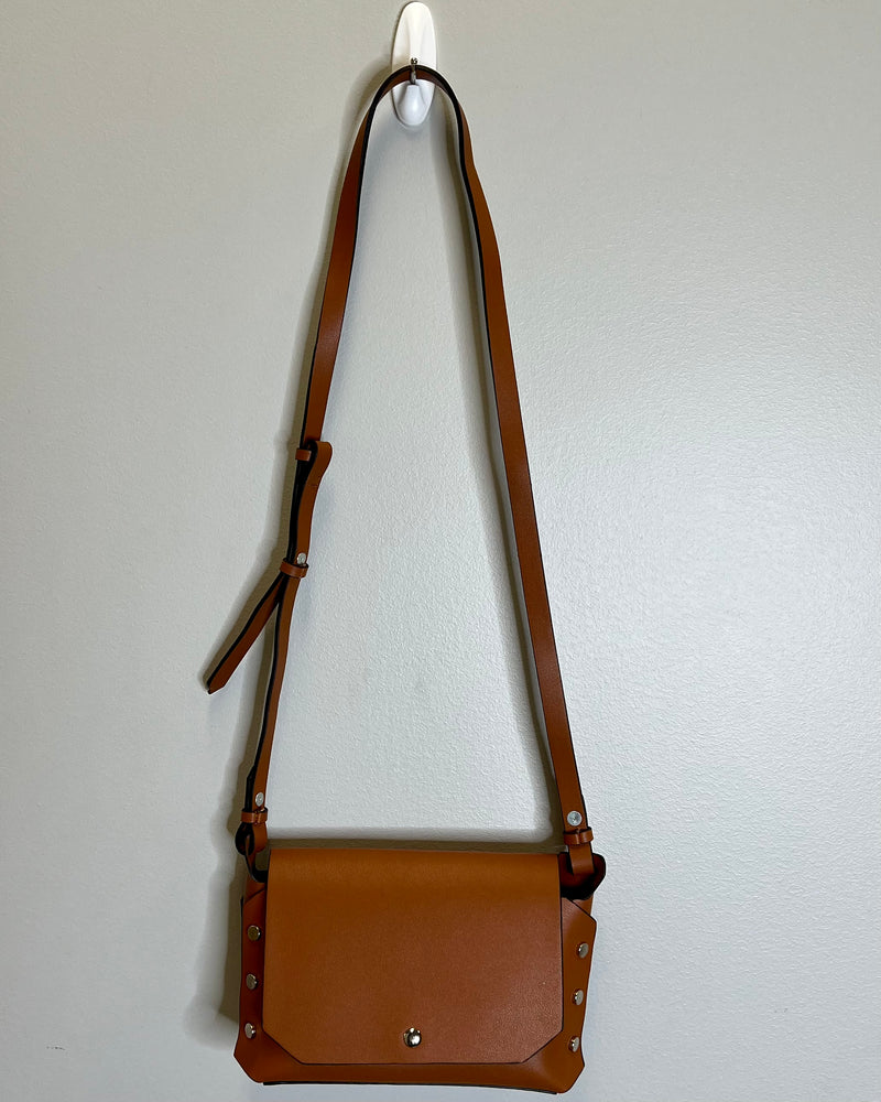 Tobacco Stud Strap Bag