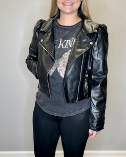 Faux Leather Mitto Jacket