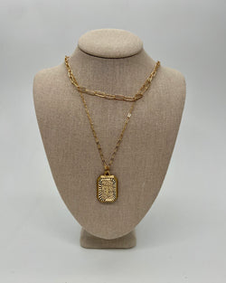 Initial Double Chain Necklace