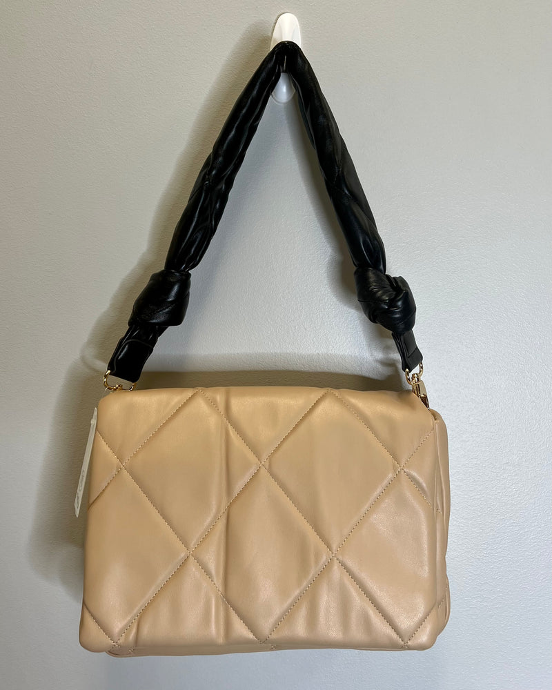 Quilted Nappa Bag-Beige