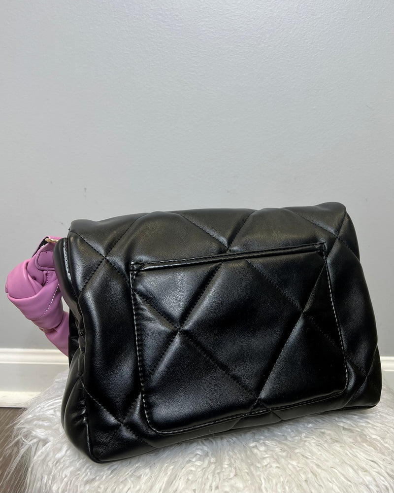 Quilted Nappa Bag-Black