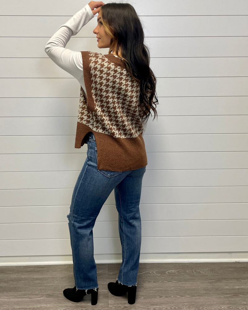 Houndstooth Sweater Vest