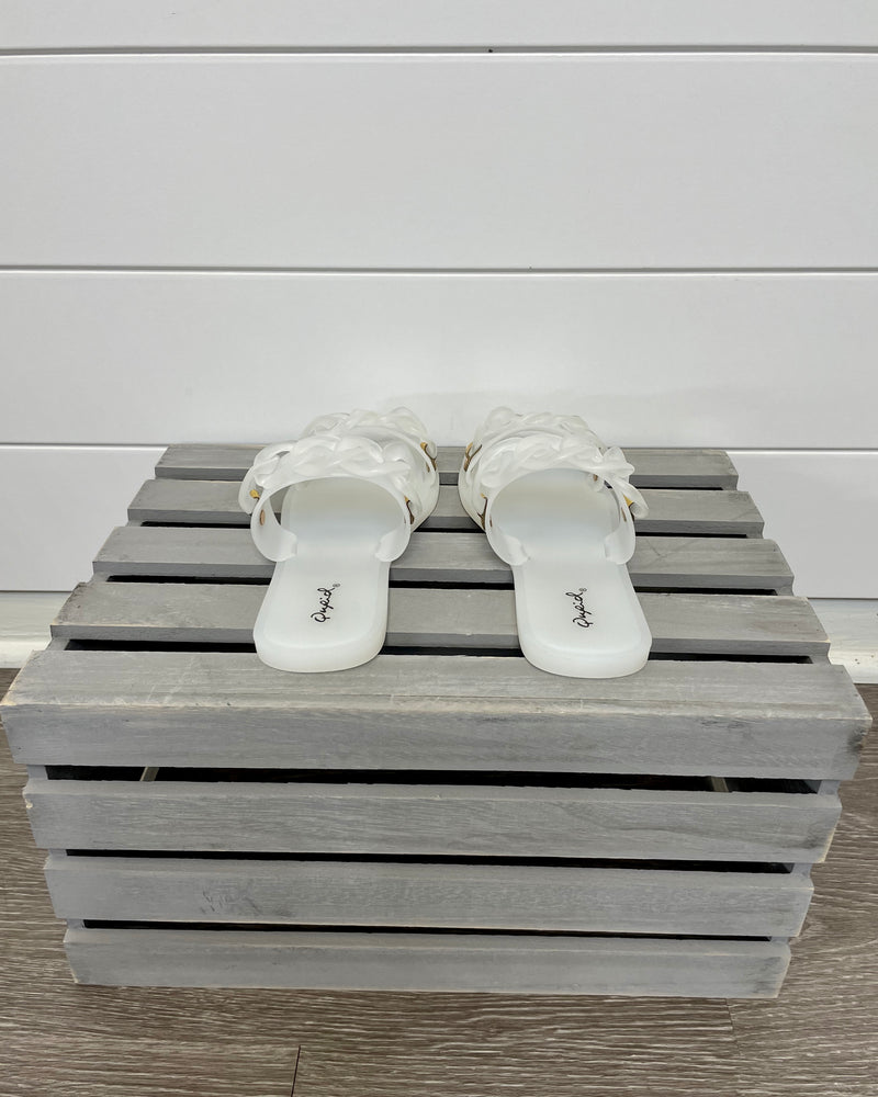 Gilson Chain Sandal-Cloudy White