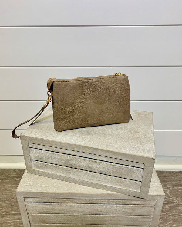 Taupe Wristlet/Crossbody