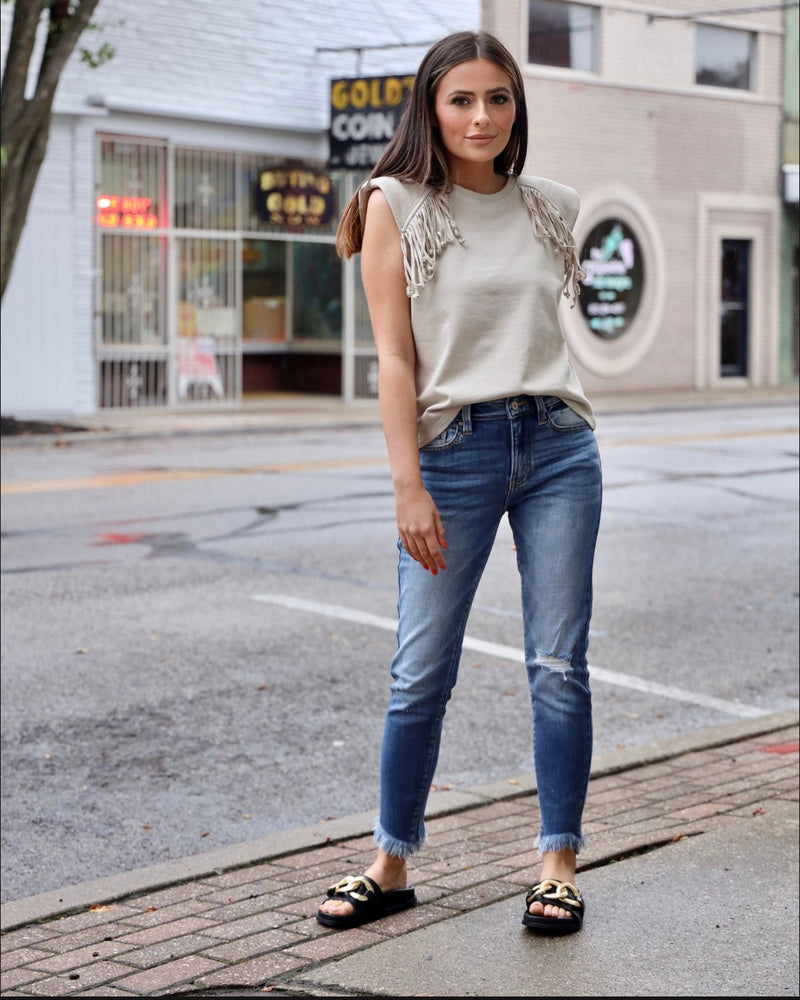 Western Fringe Sweatshirt